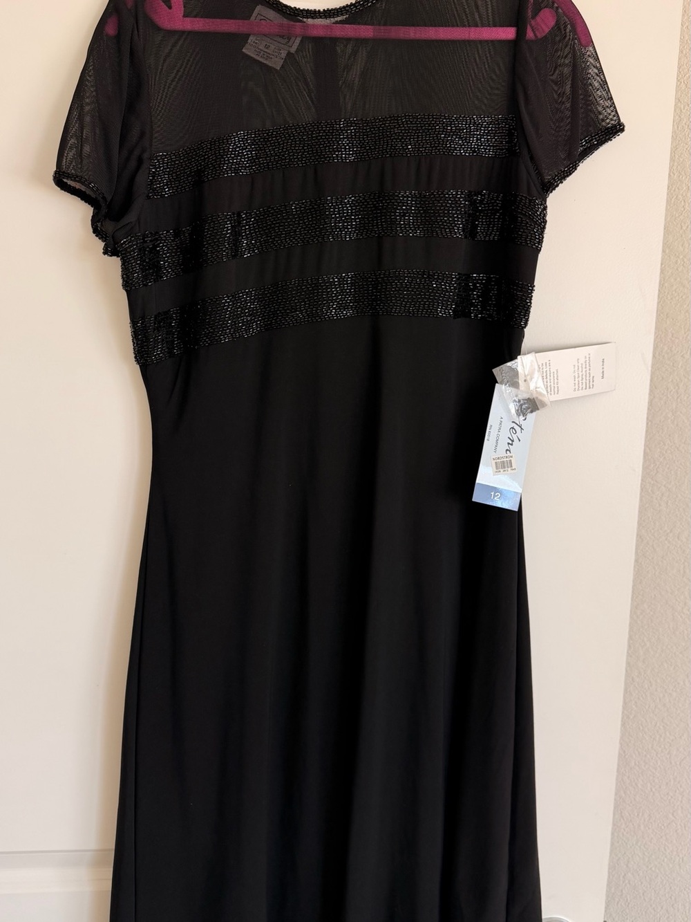 Stenay Black Mesh & Sequin Accent Dress